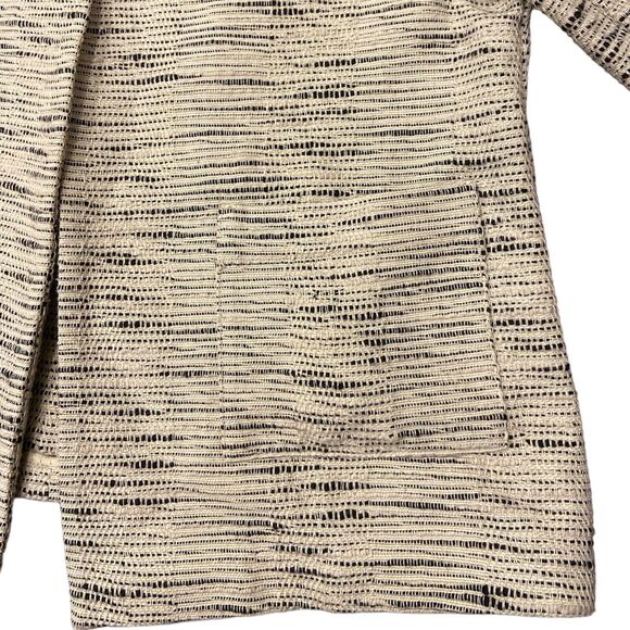 Eileen Fisher Size XS Open Cardigan Jacket Cotton Natural Woven Crop - Picture 5 of 7